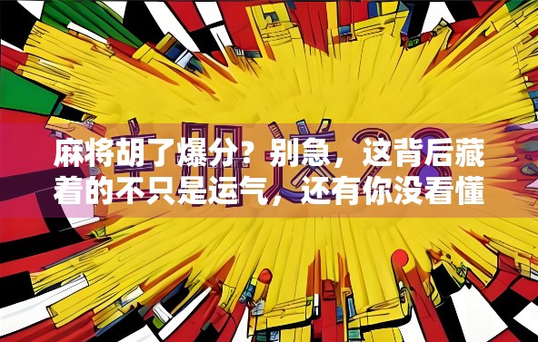 麻将胡了爆分?别急,这背后藏着的不只是运气,还有你没看懂的局!